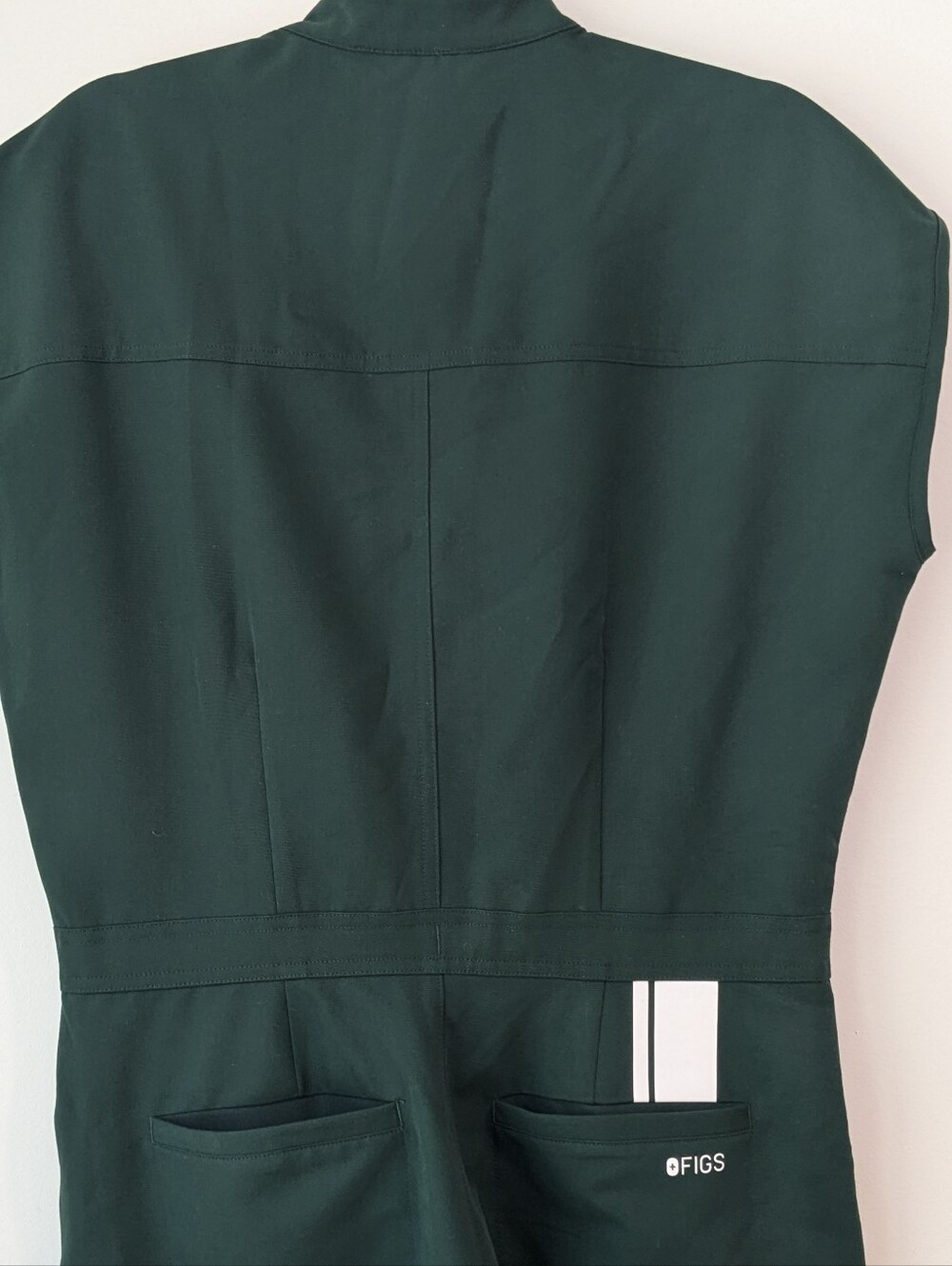 FIGS Rafael Cargo Racing Jumpsuit In British Racing Green - Picture 8 of 9